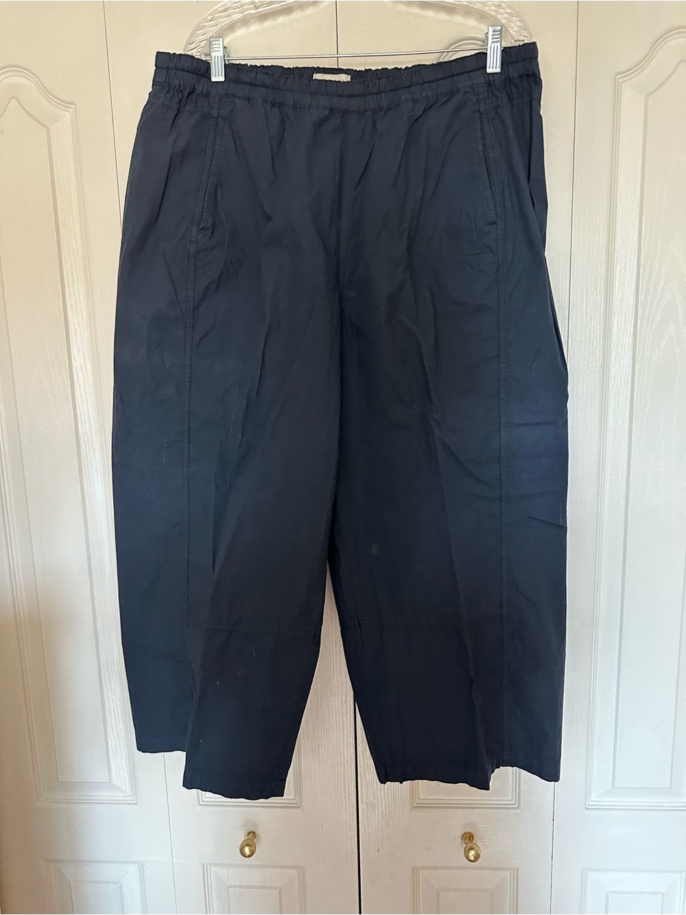 Anthropologie Pilcro Ladies Navy Blue Barrel Pull-on Pants